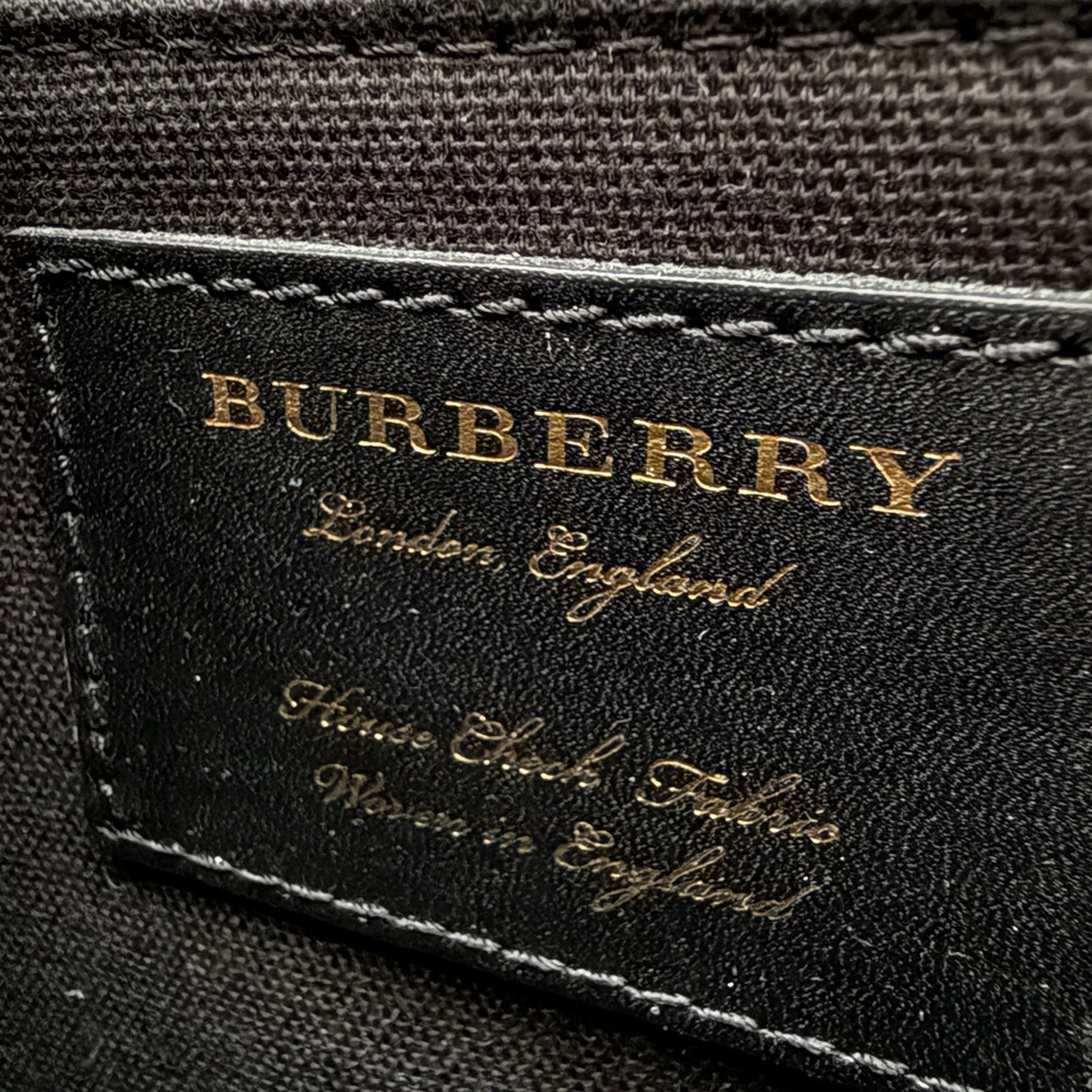 Burberry Banner NM Tote Leather with House Check Canvas, Medium - Picture 4 of 16